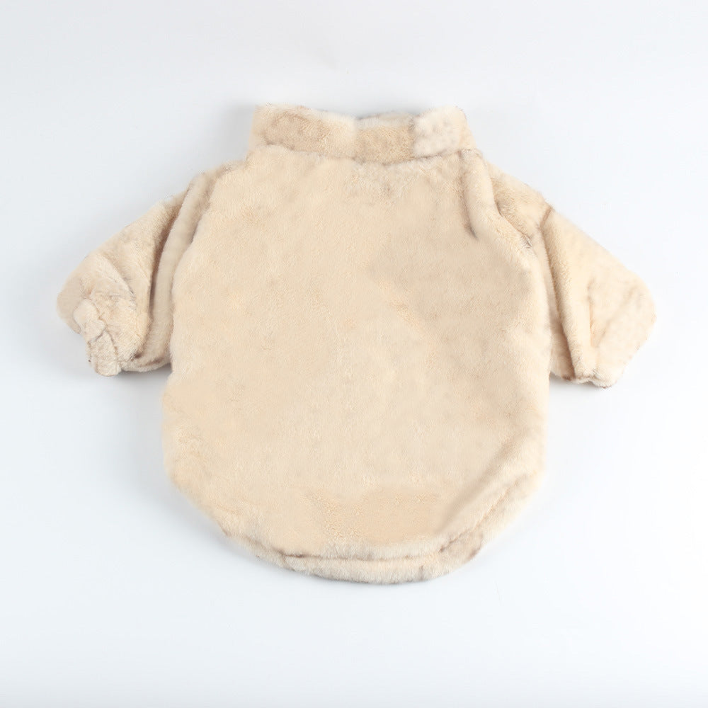 Pet Fur Mink Fur Zip-up Shirt