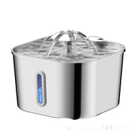 2.2L Stainless Steel Pet Cat Water Fountain Dogs And Cats Water Feeder