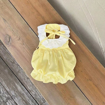 Pet Cat Dog Cute Macaron Pumpkin Dress